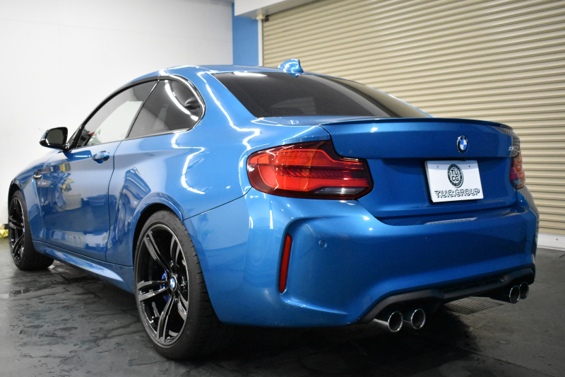 BMW Mシリーズ M2 6速MT LCI後期 ﾋｰﾀｰ付黒革 ｱﾀﾞﾌﾟﾃｨﾌﾞﾍｷｻｺﾞﾅﾙLEDﾍｯﾄﾞﾗｲﾄ&ﾃｰﾙ ﾀｯﾁﾊﾟﾈﾙHDDﾅﾋﾞBｶﾒﾗ 19AW 車線逸脱&歩行者警告 衝突軽減ﾌﾞﾚｰｷ ｶｰﾎﾞﾝｲﾝﾃﾘｱ ｽﾏｰﾄｷｰ 2年保証