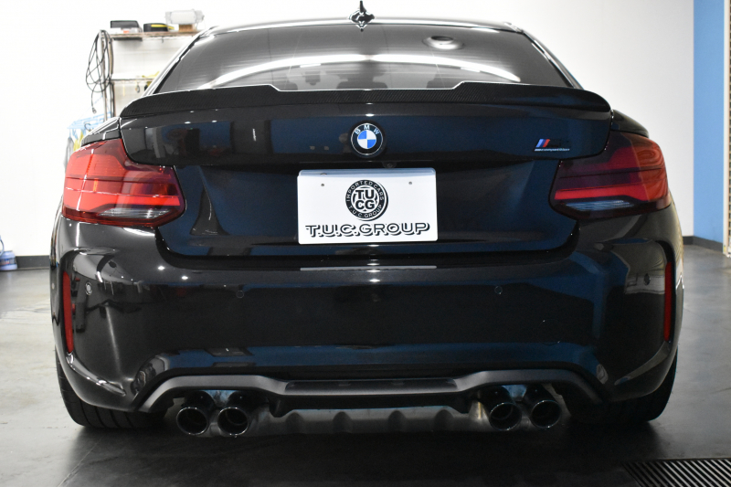 BMW Mシリーズ M2 ｺﾝﾍﾟﾃｨｼｮﾝ MDCT 7速DCT LCI後期 型式変更後ﾓﾃﾞﾙ KW車高調 MﾊﾟﾌｫｰﾏﾝｽFﾘｯﾌﾟｽﾎﾟｲﾗｰ ﾍｷｻｺﾞﾅﾙLEDﾍｯﾄﾞﾗｲﾄ&ﾃｰﾙ ﾋｰﾀｰ付黒革 ﾀｯﾁﾊﾟﾈﾙHDDﾅﾋﾞBｶﾒﾗ 19AW 車線逸脱&歩行者警告 衝突軽減ﾌﾞﾚｰｷ ｶｰﾎﾞﾝｲﾝﾃﾘｱ Mｼｰﾄﾍﾞﾙﾄ  2年保証