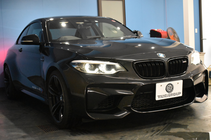 BMW Mシリーズ M2 6速MT LCI後期 ﾋｰﾀｰ付黒革 ｱﾀﾞﾌﾟﾃｨﾌﾞﾍｷｻｺﾞﾅﾙLEDﾍｯﾄﾞﾗｲﾄ&ﾃｰﾙ ﾀｯﾁﾊﾟﾈﾙHDDﾅﾋﾞBｶﾒﾗ 19AW 車線逸脱&歩行者警告 衝突軽減ﾌﾞﾚｰｷ ｶｰﾎﾞﾝｲﾝﾃﾘｱ ｽﾏｰﾄｷｰ 2年保証