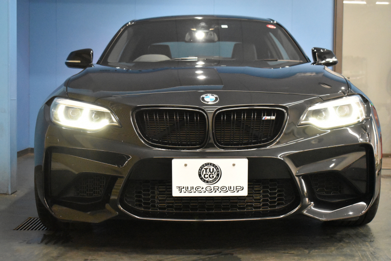 BMW Mシリーズ M2 6速MT LCI後期 ﾋｰﾀｰ付黒革 ｱﾀﾞﾌﾟﾃｨﾌﾞﾍｷｻｺﾞﾅﾙLEDﾍｯﾄﾞﾗｲﾄ&ﾃｰﾙ ﾀｯﾁﾊﾟﾈﾙHDDﾅﾋﾞBｶﾒﾗ 19AW 車線逸脱&歩行者警告 衝突軽減ﾌﾞﾚｰｷ ｶｰﾎﾞﾝｲﾝﾃﾘｱ ｽﾏｰﾄｷｰ 2年保証