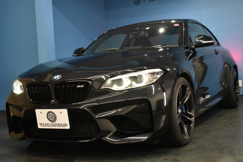 BMW Mシリーズ M2 6速MT LCI後期 ﾋｰﾀｰ付黒革 ｱﾀﾞﾌﾟﾃｨﾌﾞﾍｷｻｺﾞﾅﾙLEDﾍｯﾄﾞﾗｲﾄ&ﾃｰﾙ ﾀｯﾁﾊﾟﾈﾙHDDﾅﾋﾞBｶﾒﾗ 19AW 車線逸脱&歩行者警告 衝突軽減ﾌﾞﾚｰｷ ｶｰﾎﾞﾝｲﾝﾃﾘｱ ｽﾏｰﾄｷｰ 2年保証