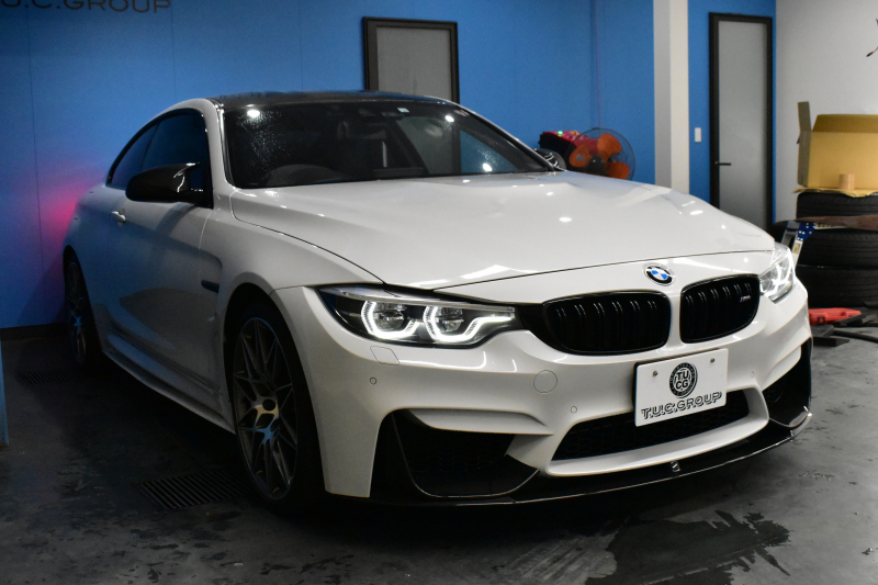 BMW Mシリーズ M4ｸｰﾍﾟ ｺﾝﾍﾟﾃｨｼｮﾝ 450馬力 LCI後期 ｱﾀﾞﾌﾟﾃｨﾌﾞMｻｽ ﾍｷｻｺﾞﾅﾙLED&ﾃｰﾙ 7速DCT Mﾊﾟﾌｫｰﾏﾝｽｴｱﾛ 専用鍛造20AW 専用軽量ﾋｰﾀｰ付黒革 車線変更＆逸脱＆歩行者警告 ﾀｯﾁﾊﾟﾈﾙﾅﾋﾞBｶﾒﾗ ﾊｰﾏﾝｶｰﾄﾞﾝ2年保証