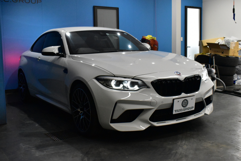 BMW Mシリーズ M2 ｺﾝﾍﾟﾃｨｼｮﾝ MDCT 7速DCT LCI後期 ｺﾝﾍﾟﾃｨｼｮﾝ専用410馬力ｴﾝｼﾞﾝ ﾍｷｻｺﾞﾅﾙLEDﾍｯﾄﾞﾗｲﾄ&ﾃｰﾙ ﾋｰﾀｰ付黒革 harman/kardon ﾀｯﾁﾊﾟﾈﾙHDDﾅﾋﾞBｶﾒﾗ 19AW 車線逸脱&歩行者警告 衝突軽減ﾌﾞﾚｰｷ ｶｰﾎﾞﾝｲﾝﾃﾘｱ Mｼｰﾄﾍﾞﾙﾄ  2年保証