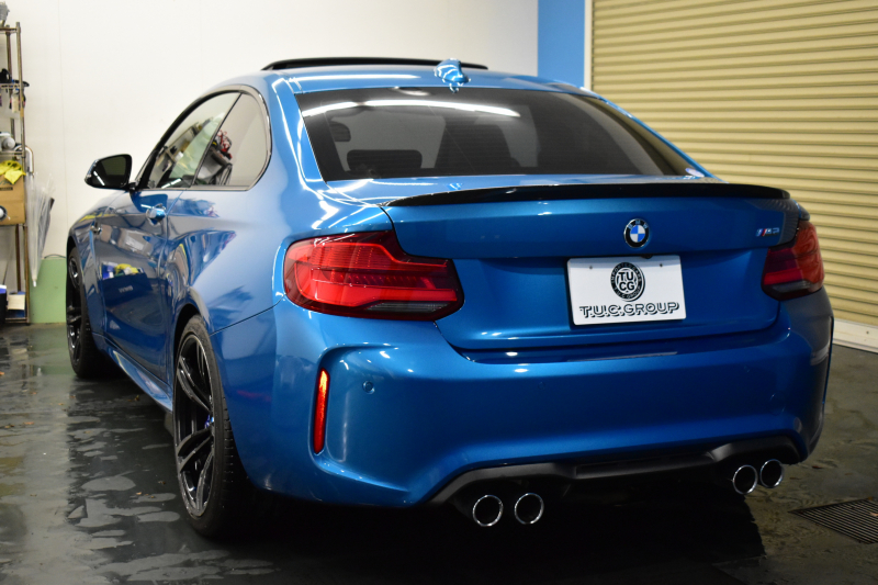 BMW Mシリーズ M2 6速MT LCI後期 ｾﾚｸﾄP SR harman/kardon ﾋｰﾀｰ付黒革 ﾍｷｻｺﾞﾅﾙLEDﾍｯﾄﾞﾗｲﾄ&ﾃｰﾙ ﾀｯﾁﾊﾟﾈﾙHDDﾅﾋﾞBｶﾒﾗ 19AW 車線逸脱&歩行者警告 衝突軽減ﾌﾞﾚｰｷ ｶｰﾎﾞﾝｲﾝﾃﾘｱ 2年保証