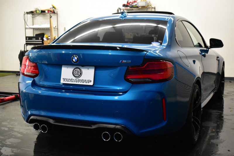 BMW Mシリーズ M2 6速MT LCI後期 ｾﾚｸﾄP SR harman/kardon ﾋｰﾀｰ付黒革 ﾍｷｻｺﾞﾅﾙLEDﾍｯﾄﾞﾗｲﾄ&ﾃｰﾙ ﾀｯﾁﾊﾟﾈﾙHDDﾅﾋﾞBｶﾒﾗ 19AW 車線逸脱&歩行者警告 衝突軽減ﾌﾞﾚｰｷ ｶｰﾎﾞﾝｲﾝﾃﾘｱ 2年保証