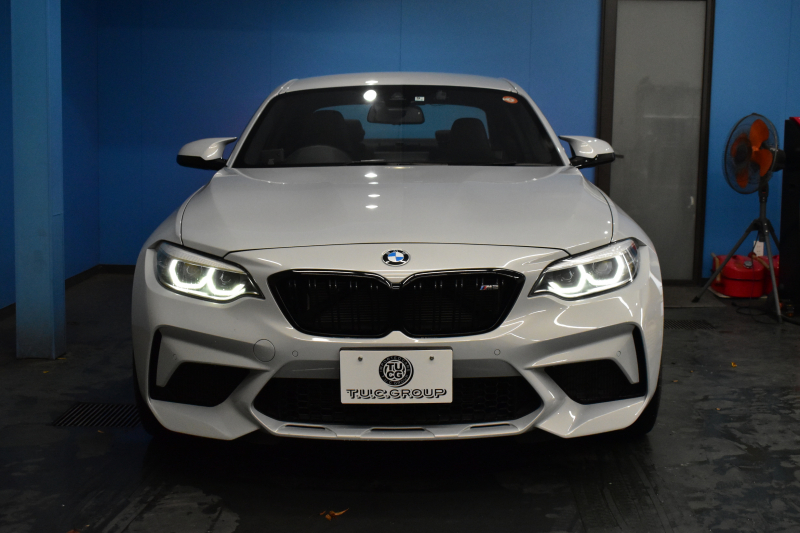 BMW Mシリーズ M2 ｺﾝﾍﾟﾃｨｼｮﾝ 6速MT LCI後期 ﾍｷｻｺﾞﾅﾙLEDﾍｯﾄﾞﾗｲﾄ&ﾃｰﾙ ﾋｰﾀｰ付黒革 harman/kardon ﾀｯﾁﾊﾟﾈﾙHDDﾅﾋﾞBｶﾒﾗ 19AW 車線逸脱&歩行者警告 衝突軽減ﾌﾞﾚｰｷ ｶｰﾎﾞﾝｲﾝﾃﾘｱ Mｼｰﾄﾍﾞﾙﾄ  2年保証