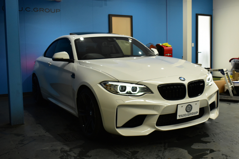 BMW Mシリーズ M2 MDCT 7速DCT ｻﾝﾙｰﾌ ﾋｰﾀｰ付黒革 LEDﾘﾝｸﾞｷｾﾉﾝﾍｯﾄﾞﾗｲﾄ ﾀｯﾁﾊﾟｯﾄﾞHDDﾅﾋﾞ 19AW  車線逸脱&歩行者警告 衝突軽減ﾌﾞﾚｰｷ ｶｰﾎﾞﾝｲﾝﾃﾘｱ Bｶﾒﾗ iｽﾄｯﾌﾟ ｽﾏｰﾄｷｰ 2年保証