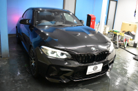 BMW Mシリーズ M2 ｺﾝﾍﾟﾃｨｼｮﾝ MDCT 7速DCT LCI後期  ﾊｰﾏﾝｶｰﾄﾞﾝ 専用410馬力ｴﾝｼﾞﾝ LEDﾍｯﾄﾞﾗｲﾄ&ﾃｰﾙ ﾋｰﾀｰ付黒革 ﾀｯﾁﾊﾟﾈﾙHDDﾅﾋﾞBｶﾒﾗ 19AW 衝突軽減ﾌﾞﾚｰｷ 車線逸脱＆歩行者警告  Mｼｰﾄﾍﾞﾙﾄ 2年保証