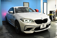 BMW Mシリーズ M2 ｺﾝﾍﾟﾃｨｼｮﾝ MDCT 7速DCT LCI後期  ﾊｰﾏﾝｶｰﾄﾞﾝ 社外ﾌﾙｾｸﾞTV 専用410馬力ｴﾝｼﾞﾝ LEDﾍｯﾄﾞﾗｲﾄ&ﾃｰﾙ ﾋｰﾀｰ付黒革 ﾀｯﾁﾊﾟﾈﾙHDDﾅﾋﾞBｶﾒﾗ 19AW 衝突軽減ﾌﾞﾚｰｷ 車線逸脱＆歩行者警告  Mｼｰﾄﾍﾞﾙﾄ ｶｰﾎﾞﾝｲﾝﾃﾘｱ 2年保証