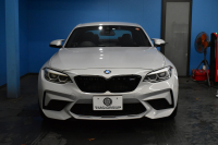 BMW Mシリーズ M2 ｺﾝﾍﾟﾃｨｼｮﾝ 6速MT LCI後期 ﾍｷｻｺﾞﾅﾙLEDﾍｯﾄﾞﾗｲﾄ&ﾃｰﾙ ﾋｰﾀｰ付黒革 harman/kardon ﾀｯﾁﾊﾟﾈﾙHDDﾅﾋﾞBｶﾒﾗ 19AW 車線逸脱&歩行者警告 衝突軽減ﾌﾞﾚｰｷ ｶｰﾎﾞﾝｲﾝﾃﾘｱ Mｼｰﾄﾍﾞﾙﾄ  2年保証